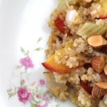 Roasted Stone Fruit with Bulgur and Fennel