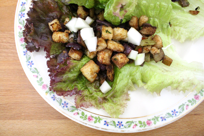 Tofu and Eggplant Lettuce Wraps