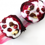 Twice Cooked Beets with Pomegranates and Goat Cheese