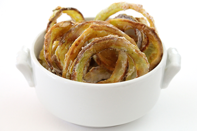 Baked Onion Rings with Herb Dip